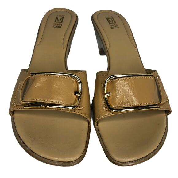 Andrew Stevens Tan Slide Sandals - Size 10 - Women - Picture 4 of 12